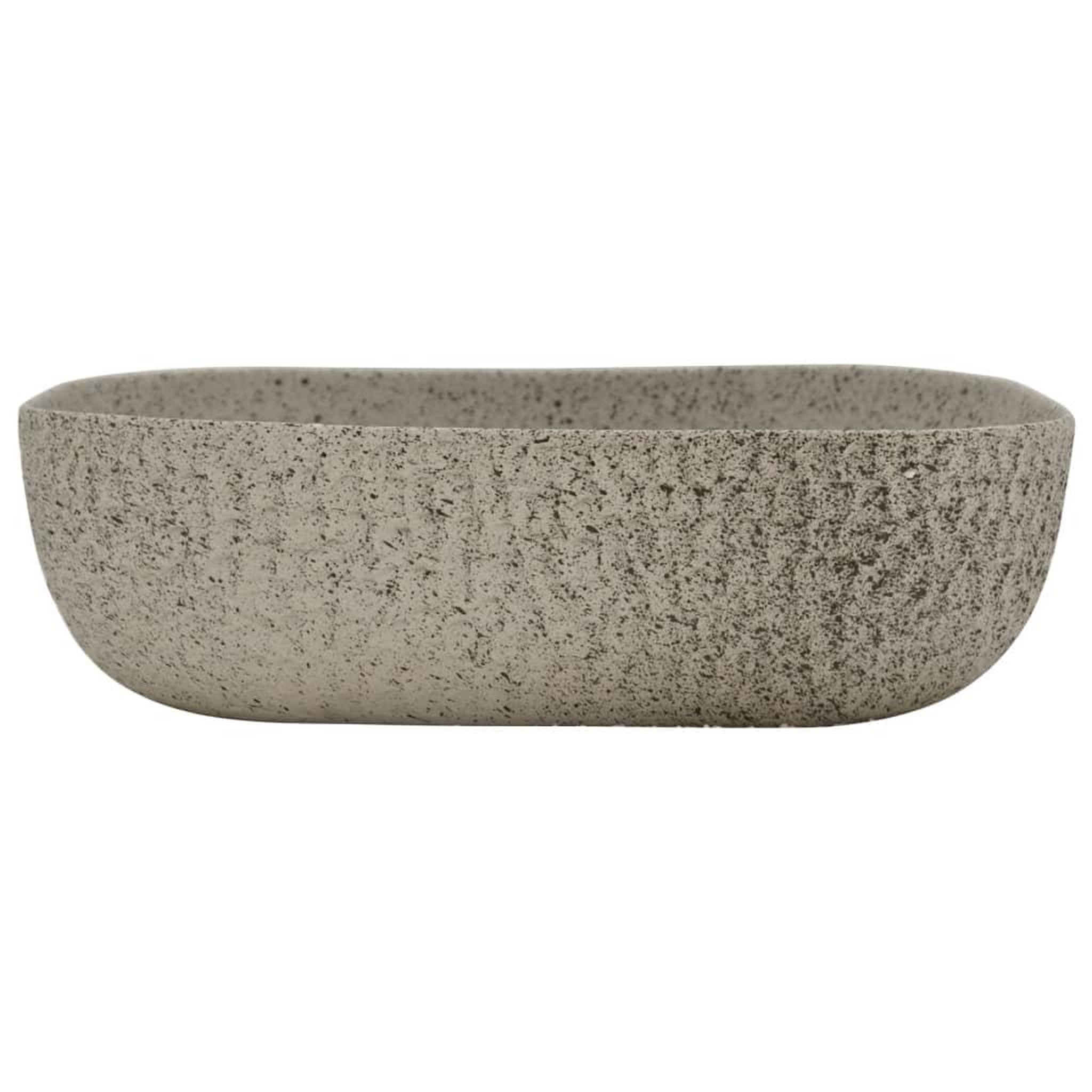 Voir la diapositive 3 : VIDAXL Vasque a poser gris rectangulaire 48x37,5x13,5 cm ceramique