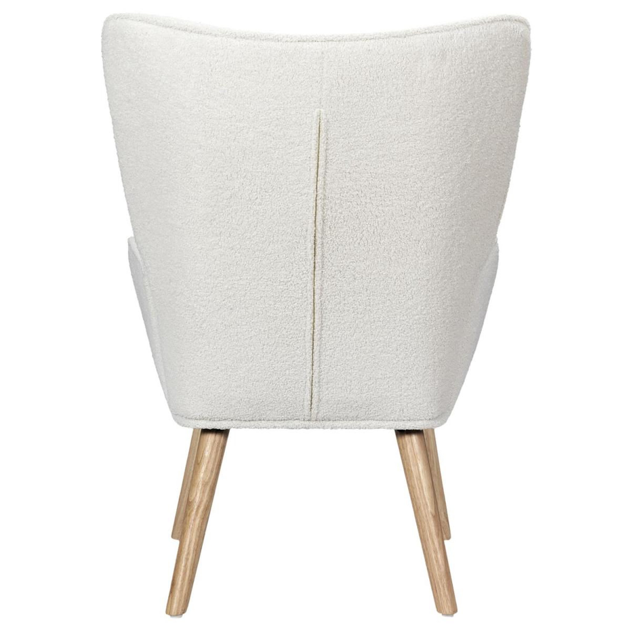 Voir la diapositive 5 : The Home Deco Factory Fauteuil bouclette  rhea  96cm blanc