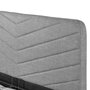 Cadre de lit coffre avec  2 tiroirs frontaux en tissu gris clair 140x190 UMEA
