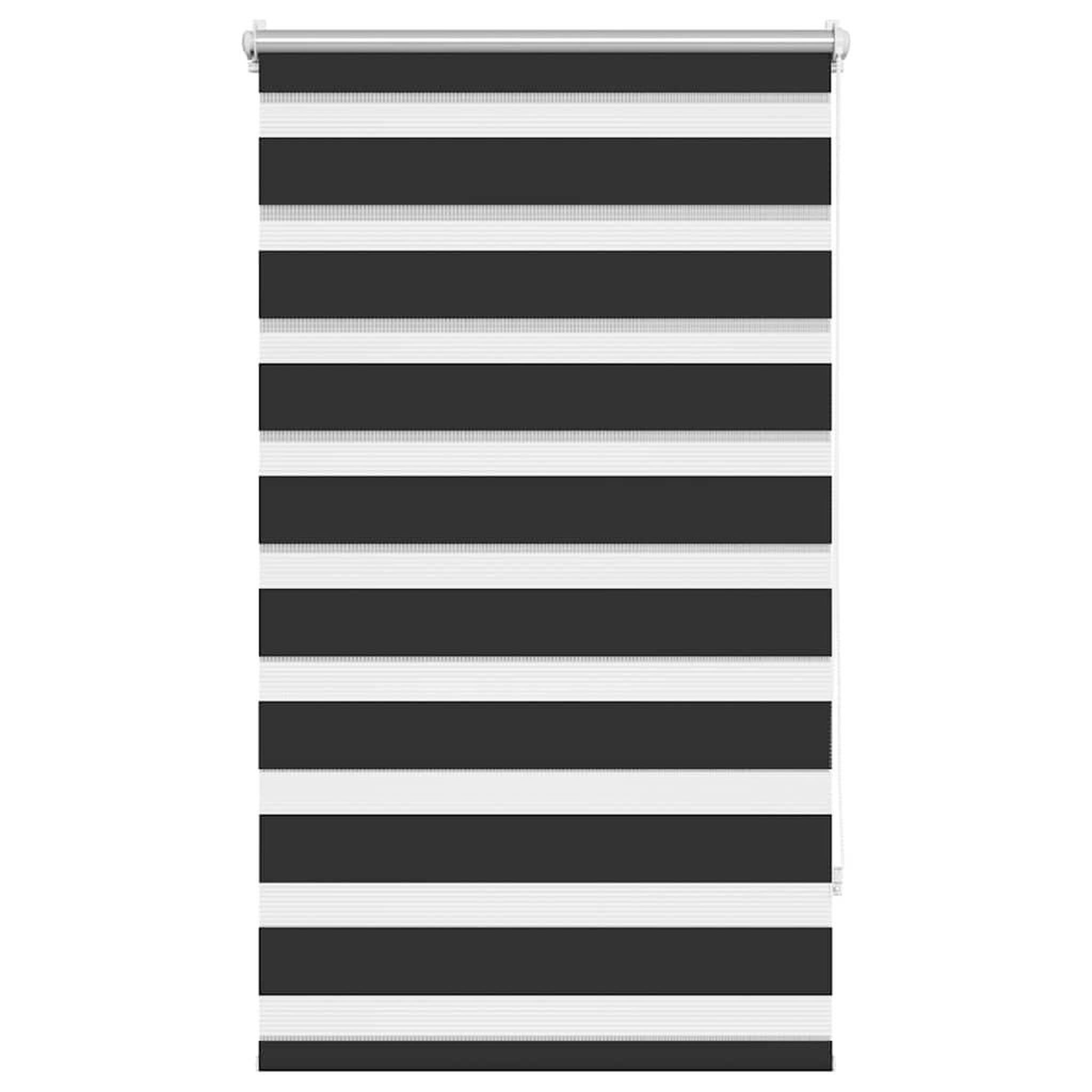 Voir la diapositive 2 : VIDAXL Store venitien zebre 70,9 x 120 cm, largeur du tissu 66,7 cm, noir