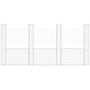 Voir la diapositive 3 : VIDAXL Panier de gabion en forme de U avec 5 poteaux Fer 500x20x200 cm