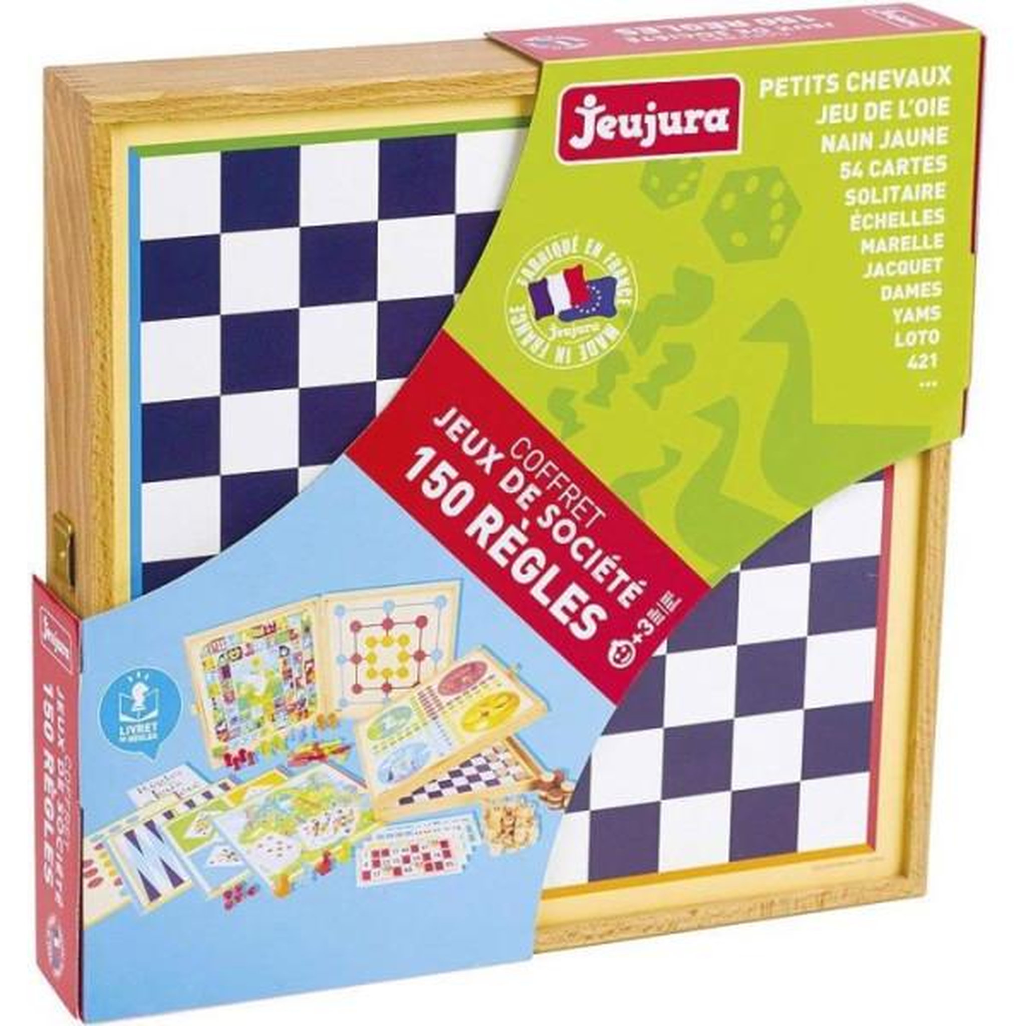 Voir la diapositive 4 : JEUJURA Coffret de jeux classiques - 150 regles