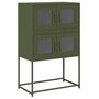 Voir la diapositive 2 : VIDAXL Buffet haut vert olive 68x39x107 cm acier