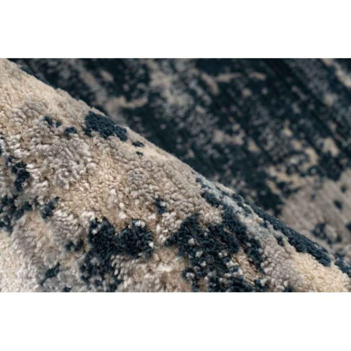 Paris Prix Tapis Tissé à Poils Courts Vintage  Adeon  Bleu