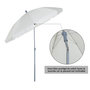 Voir la diapositive 6 : OUTSUNNY Parasol inclinable octogonal de jardin Ø 2,2 x 2,3 H m métal polyester crème