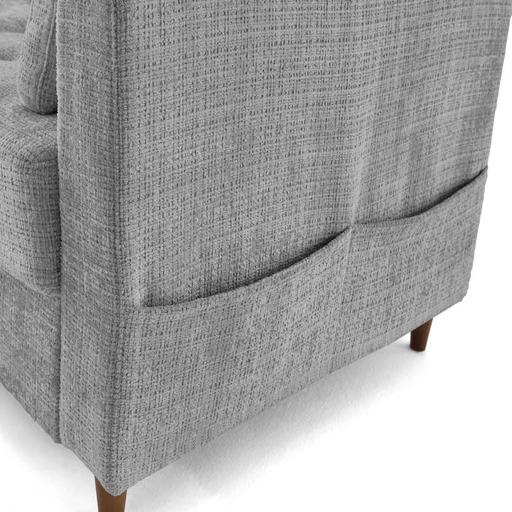 Voir la diapositive 6 : BEST MOBILIER Anna - canapé d'angle gauche 4 places convertible avec coffre en velours texturé