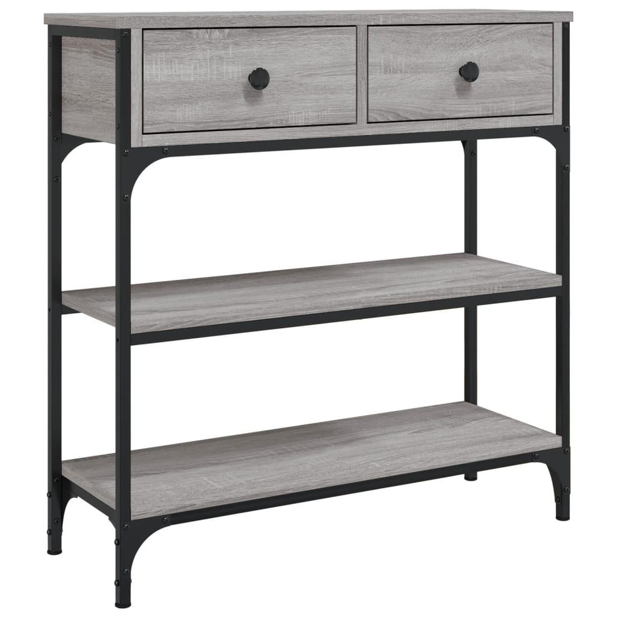 Voir la diapositive 2 : VIDAXL Table console sonoma gris 72,5x25x75 cm bois d'ingenierie