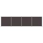 Voir la diapositive 3 : VIDAXL Cloison de separation 4 panneaux Marron 698x180 cm Tissu