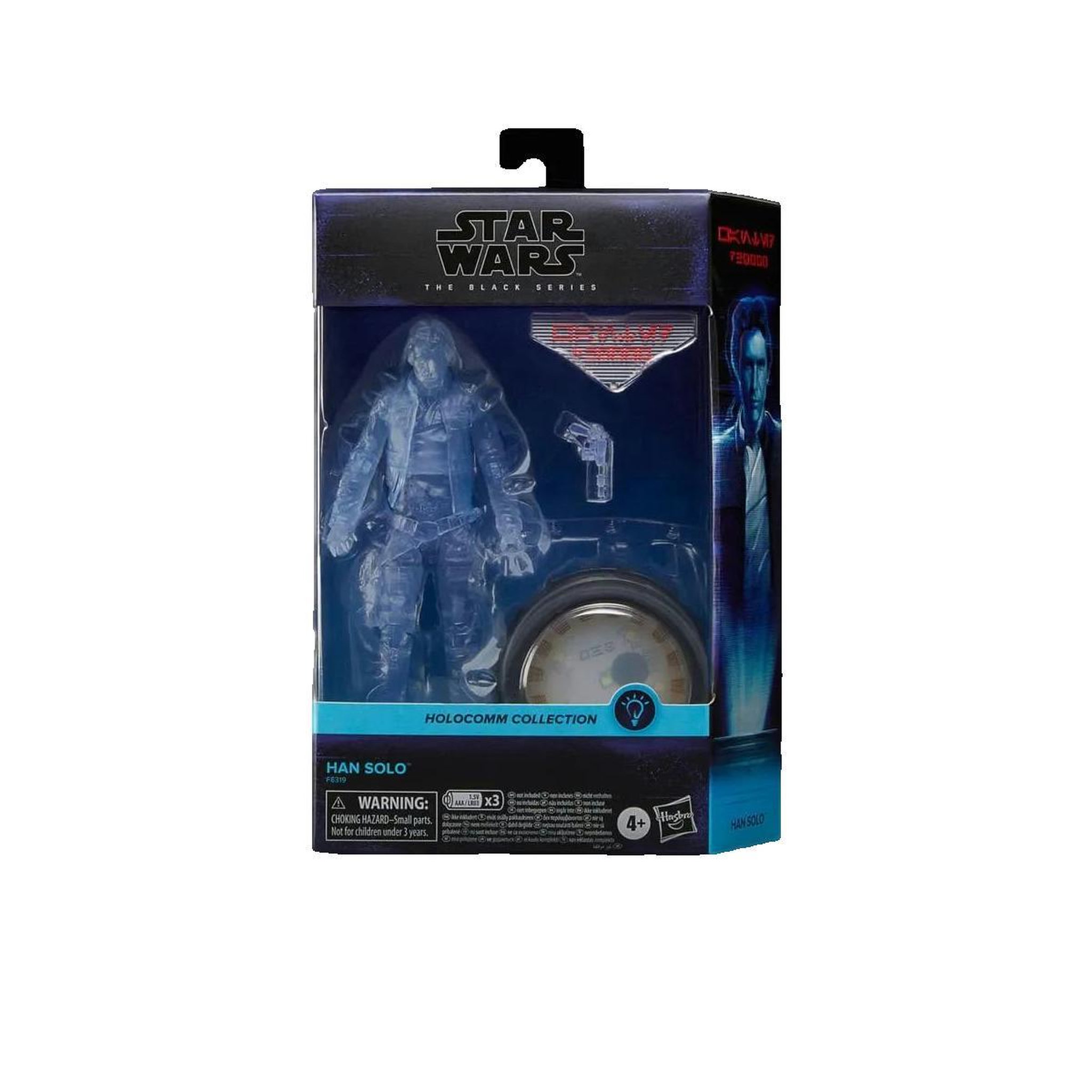 Voir la diapositive 3 : HASBRO Figurine Hasbro Han Solo Hologramme bleu translucide