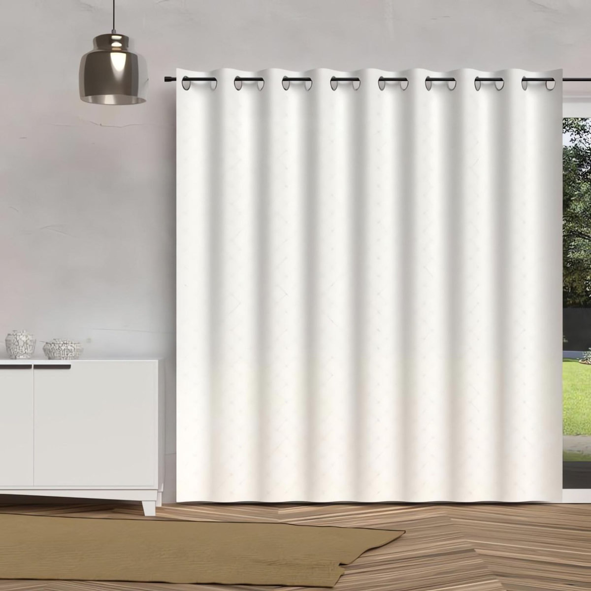 SOLEIL D'OCRE Voile à oeillets baie vitrée 280x250 cm PAULINE, par Soleil d'ocre