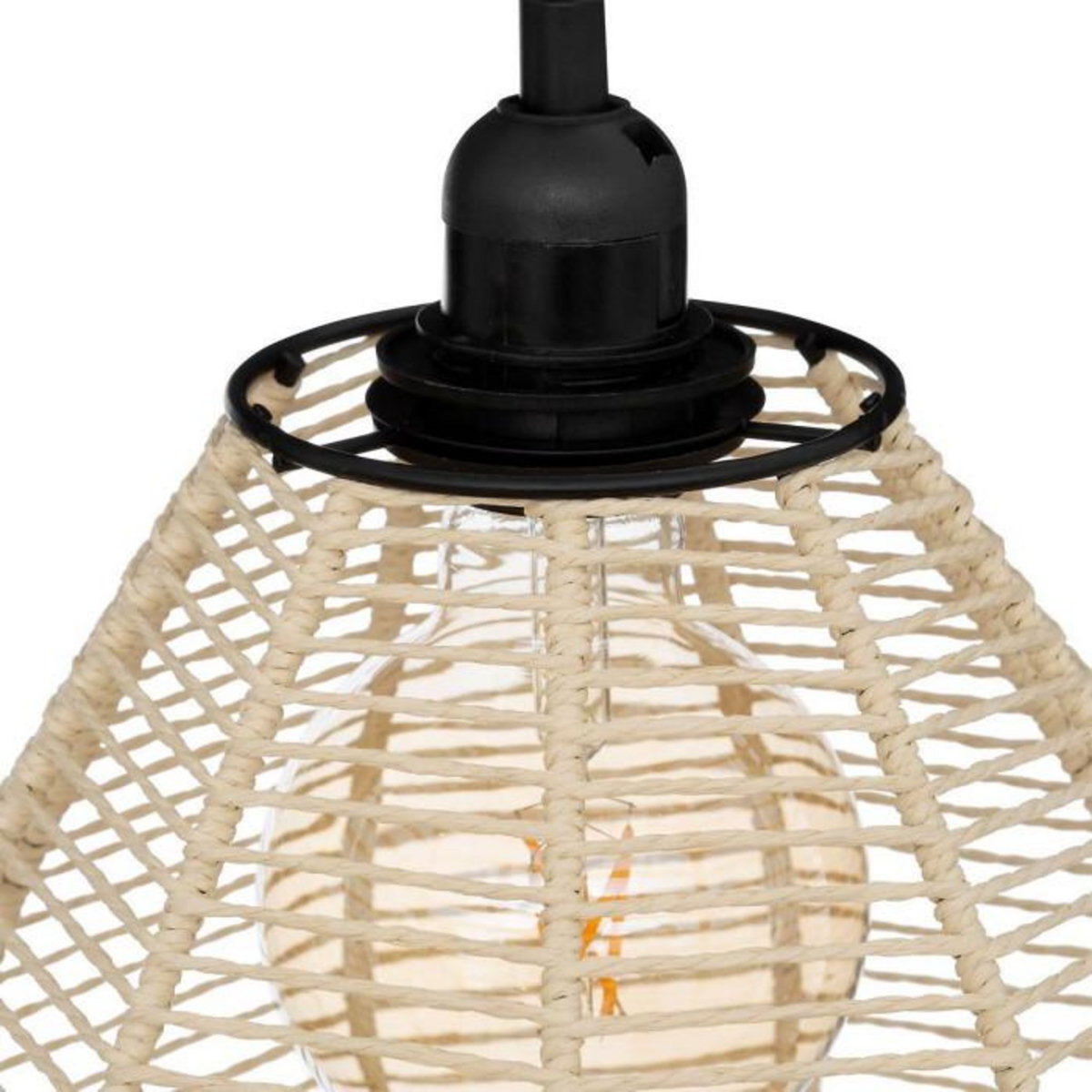 ATMOSPHERA Lampadaire en Métal  Delia  149cm Noir & Naturel