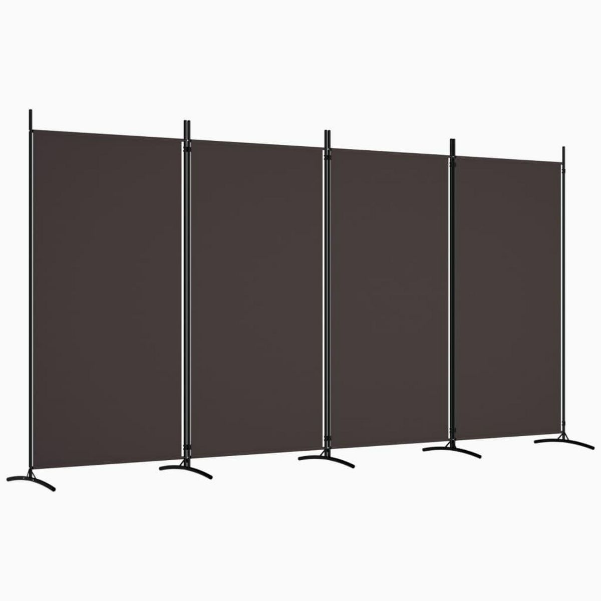 VIDAXL Cloison de separation 4 panneaux Marron 346x180 cm Tissu