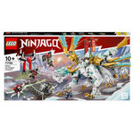 LEGO Ninjago 71786 La créature Dragon de glace de Zane, Jouet 2-en-1, Figurine de Dragon et Minifigurines