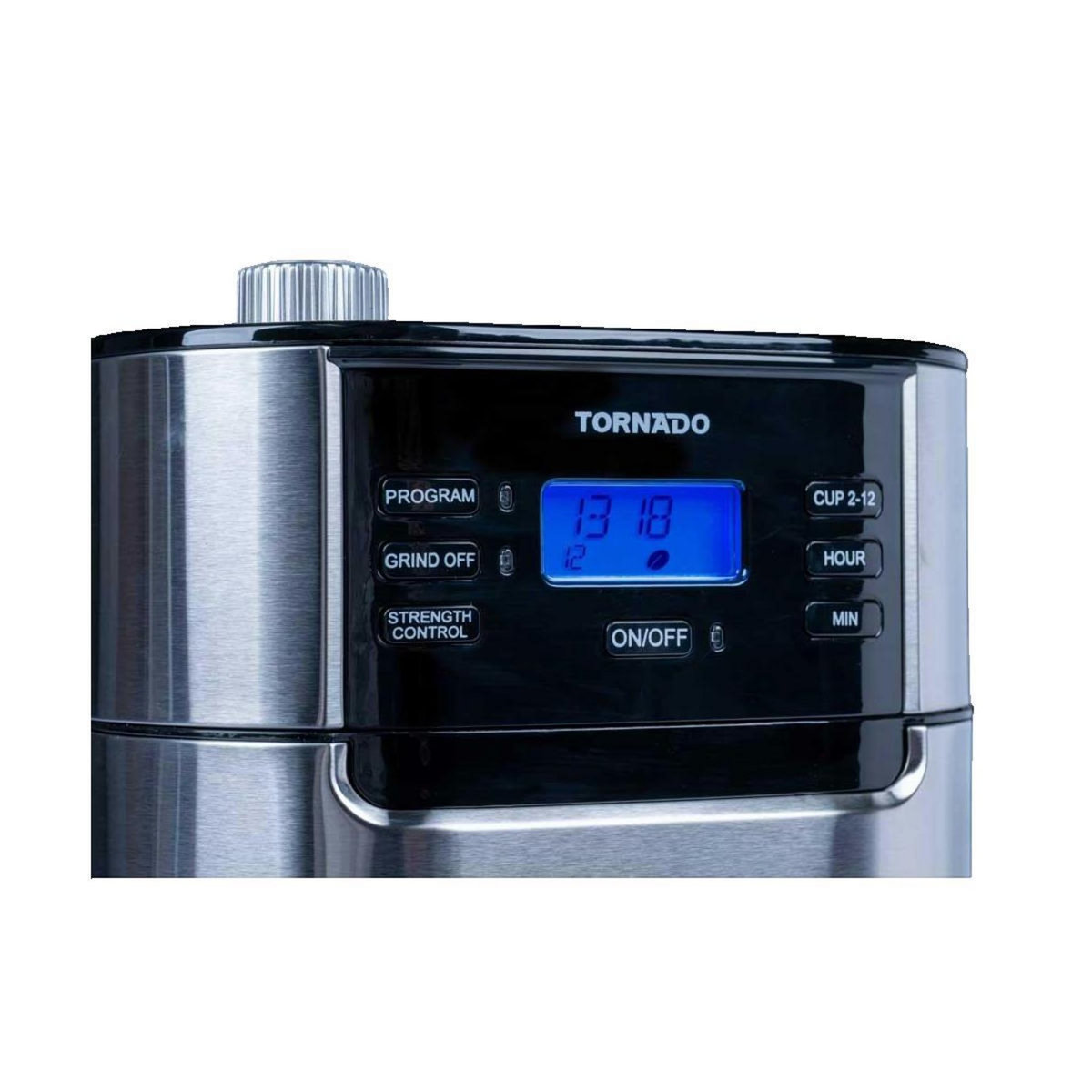 TORNADO Cafetière Tornado avec moulin intégré capacité 1,5 L