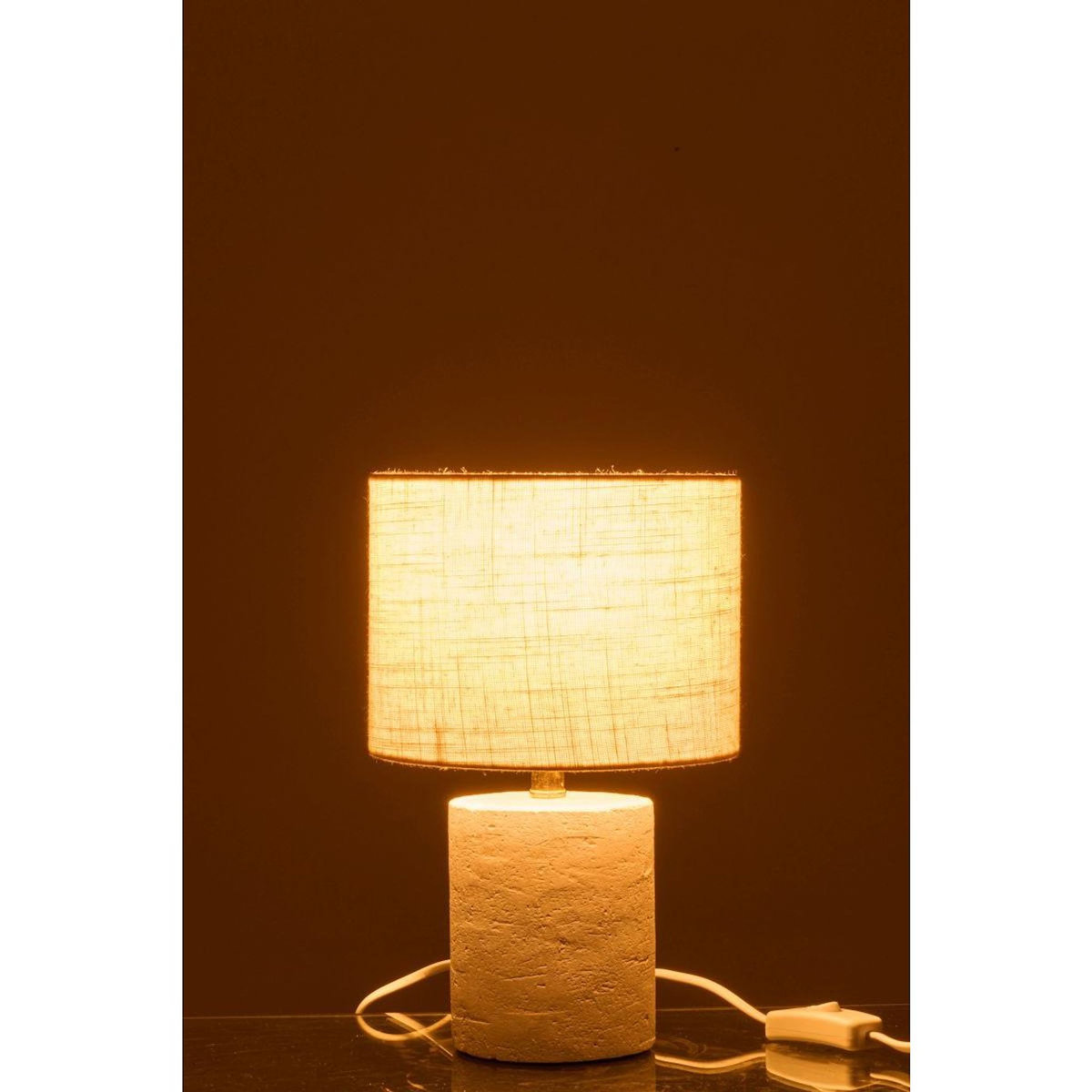 Paris Prix Lampe à Poser en Céramique  Felicia  28cm Blanc