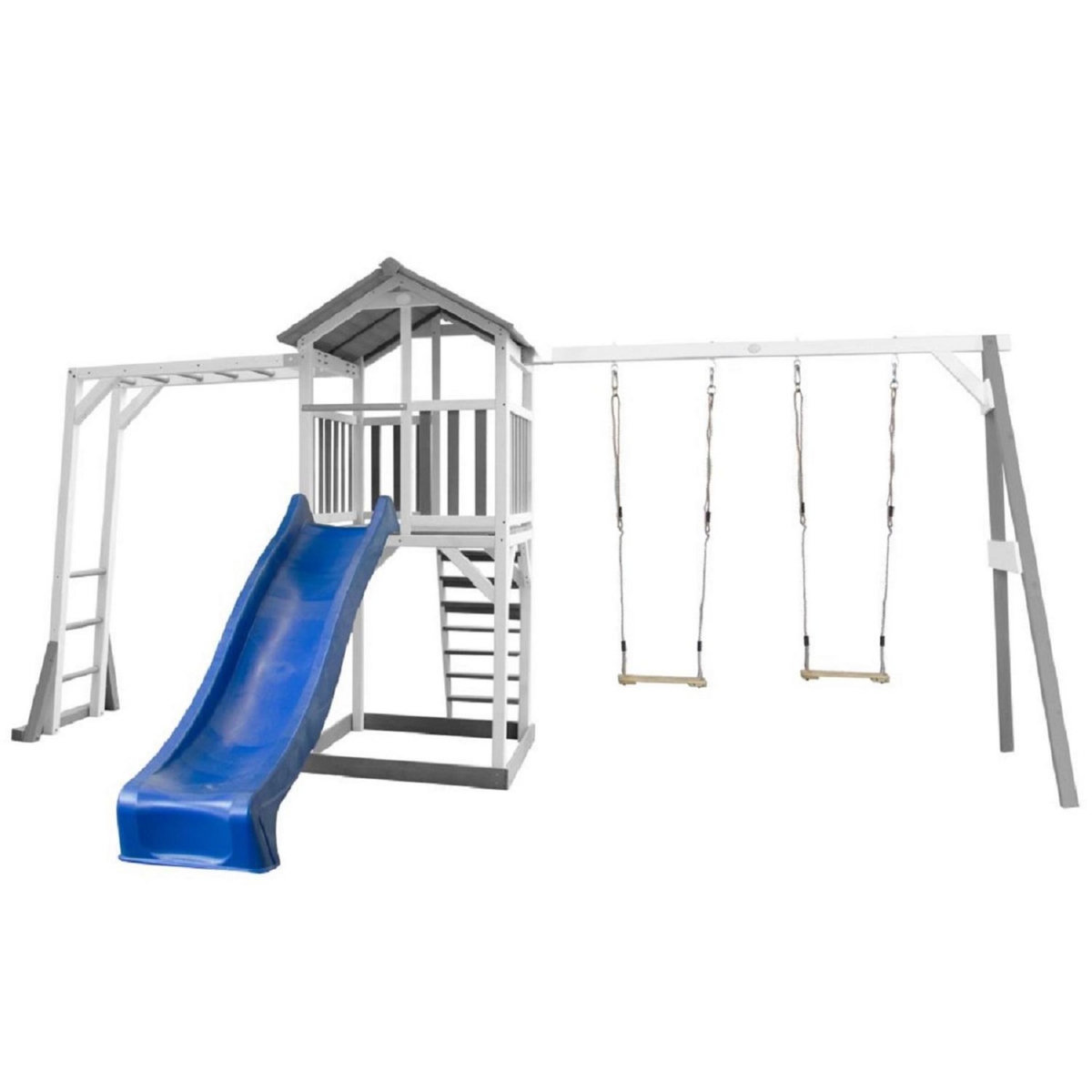 AXI Aire de jeux avec toboggan et échelle d'escalade - Bois - H2,42m - BEACH TOWER