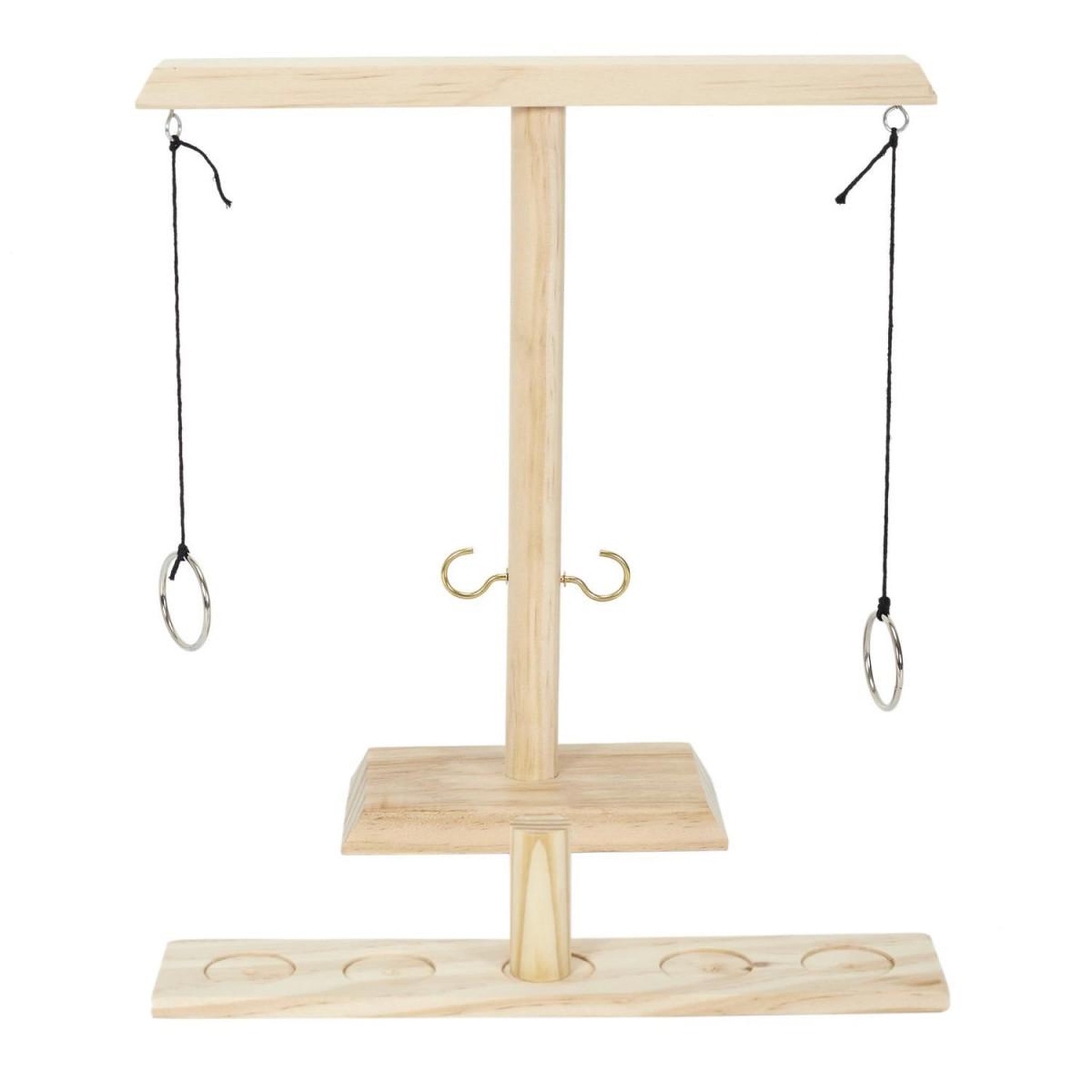 Voir la diapositive 1 : MISTER GADGET Jeu de lancer d'anneaux  bois  31cm naturel