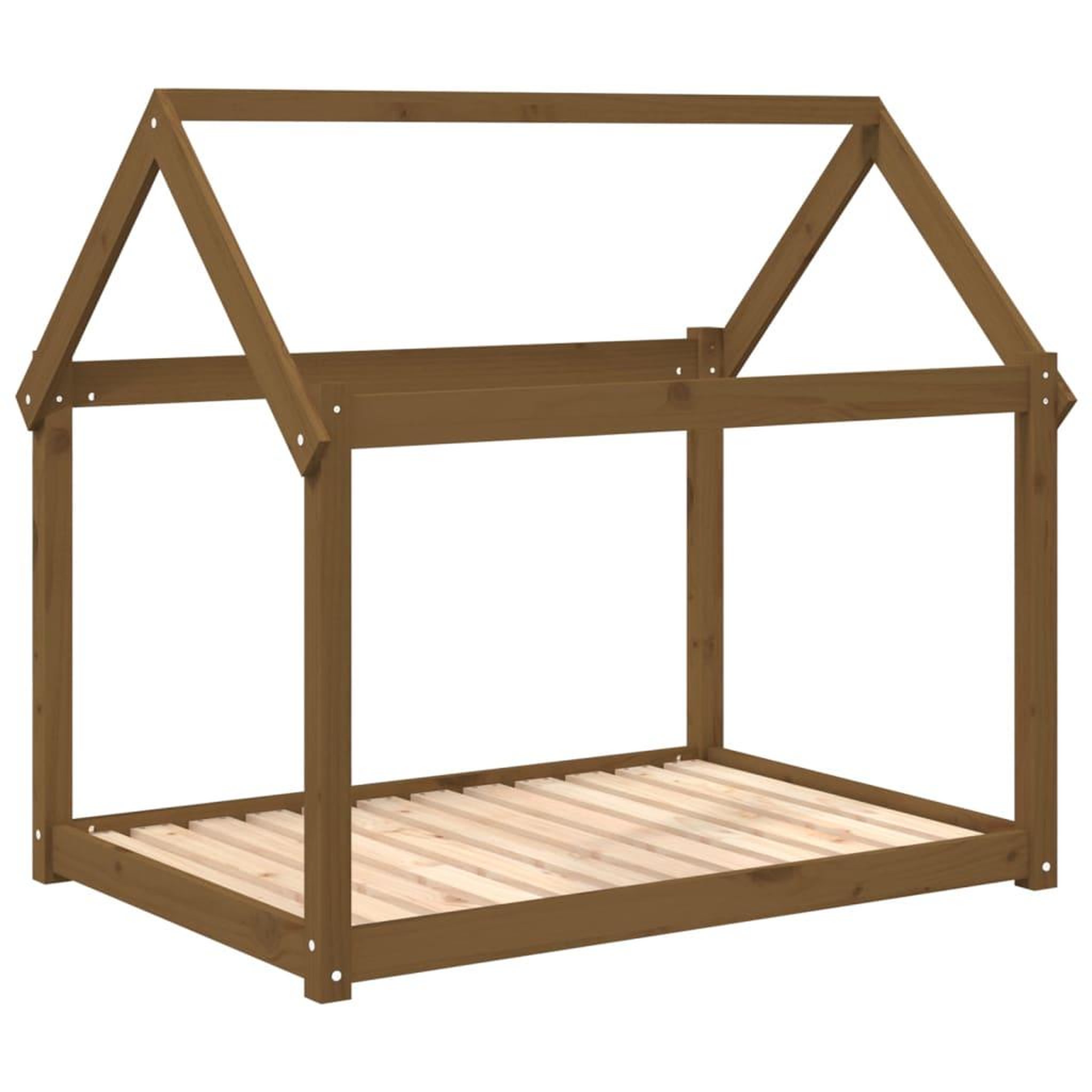 Voir la diapositive 2 : VIDAXL Lit pour chien Marron miel 111x80x100 cm Bois de pin solide