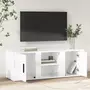 VIDAXL Meuble TV Blanc brillant 100x31,5x35 cm Bois d'ingenierie