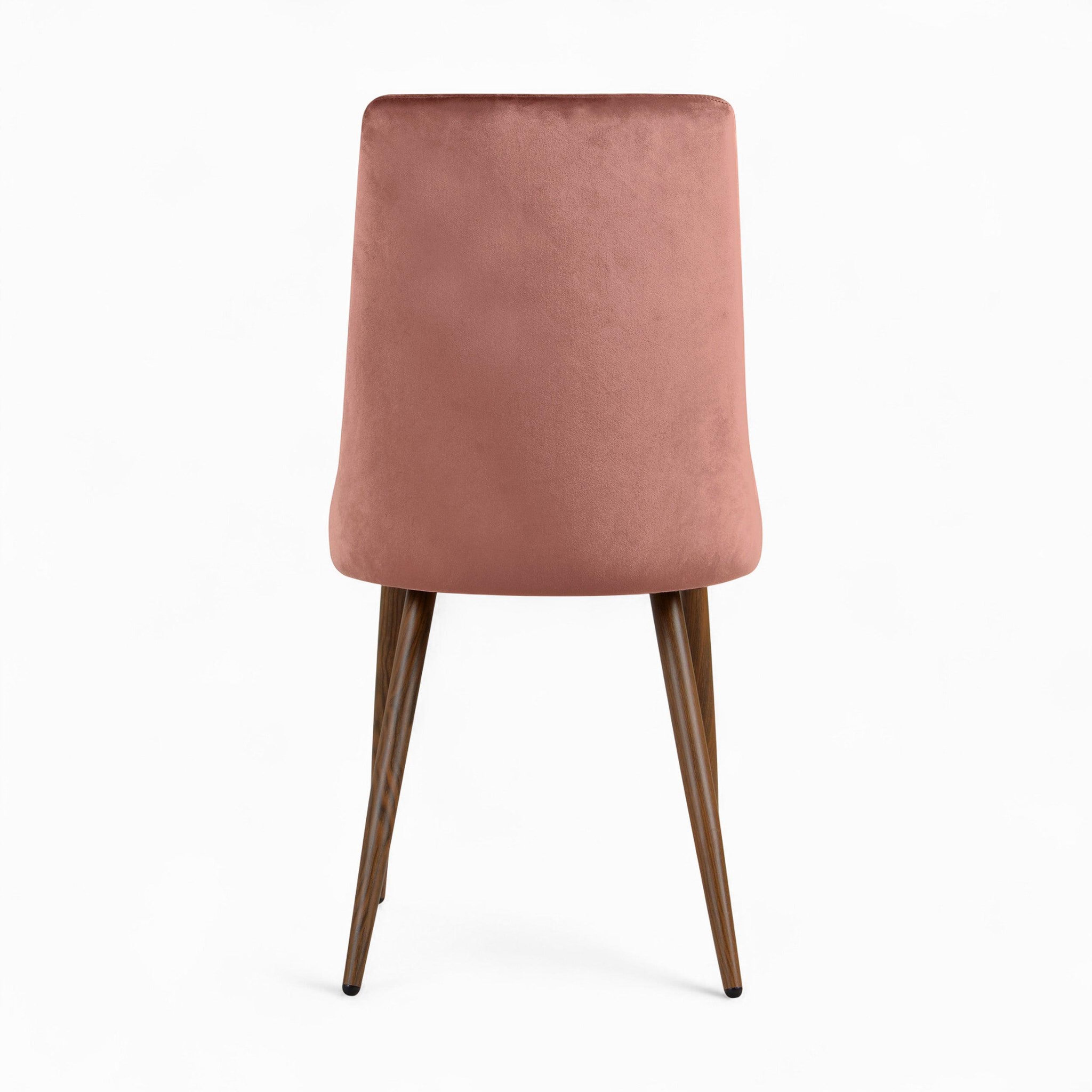 Voir la diapositive 2 : MAISON PAVANE Pack 4 chaises en velours bleu et rose-vinni