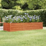 VIDAXL Lit sureleve de jardin rouille 240x80x45 cm acier corten
