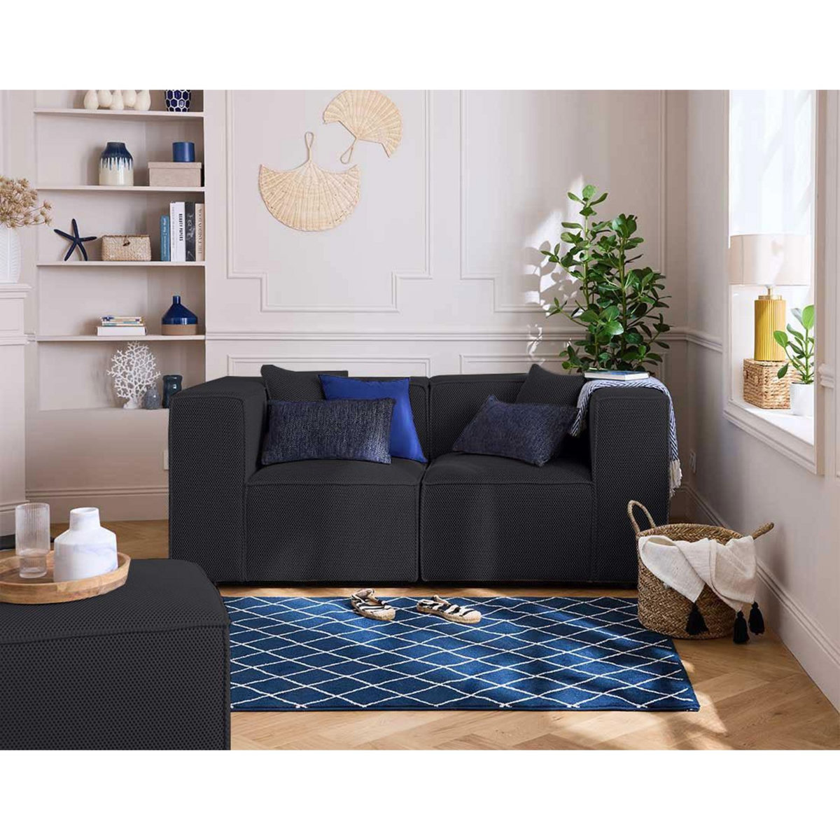 LISA DESIGN Arty - canapé modulable 2 places - en tissu mailles 3d