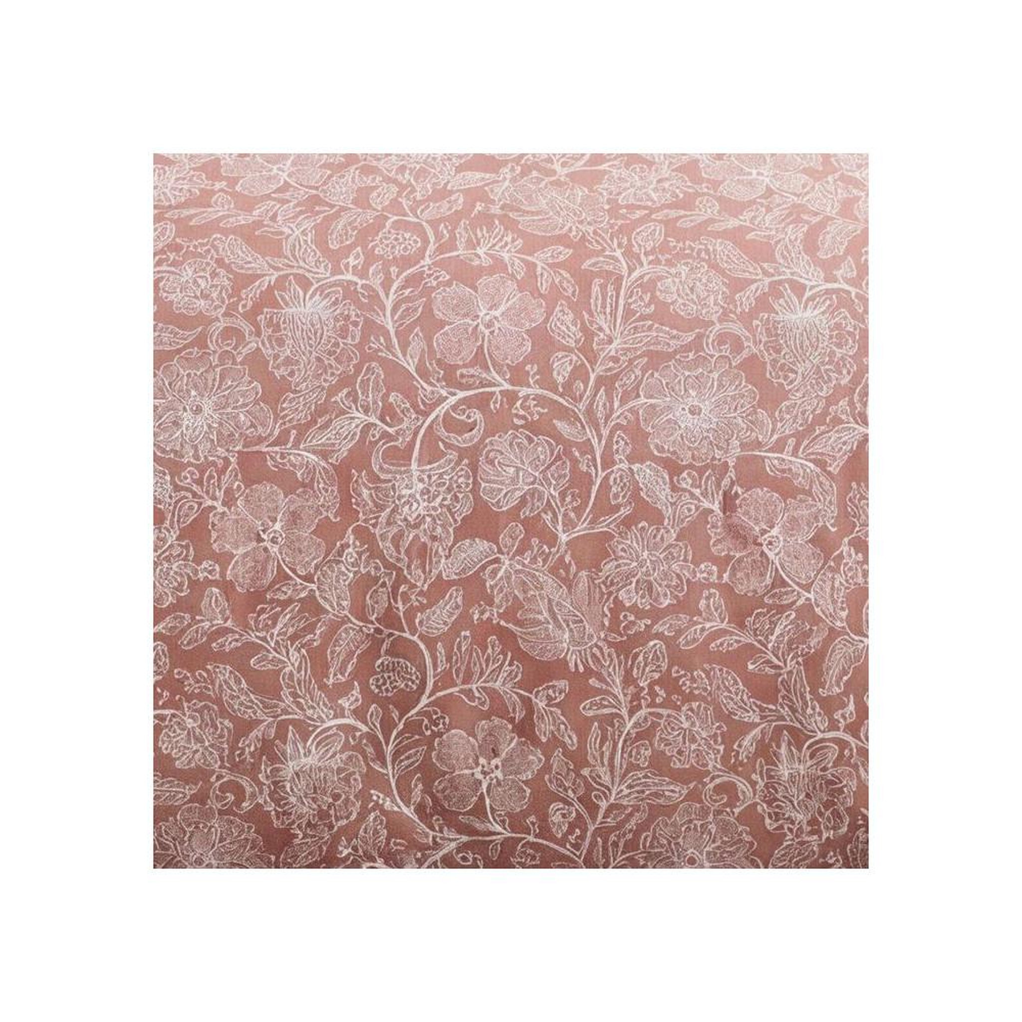 Voir la diapositive 2 : Today Parure housse de couette today sunshine coton imprimé floral vieux rose 240x220 cm avec 2 taies 63x63 cm