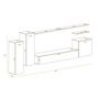 Voir la diapositive 3 : Paris Prix Meuble TV Mural Design  Switch I  330cm Noir & Naturel