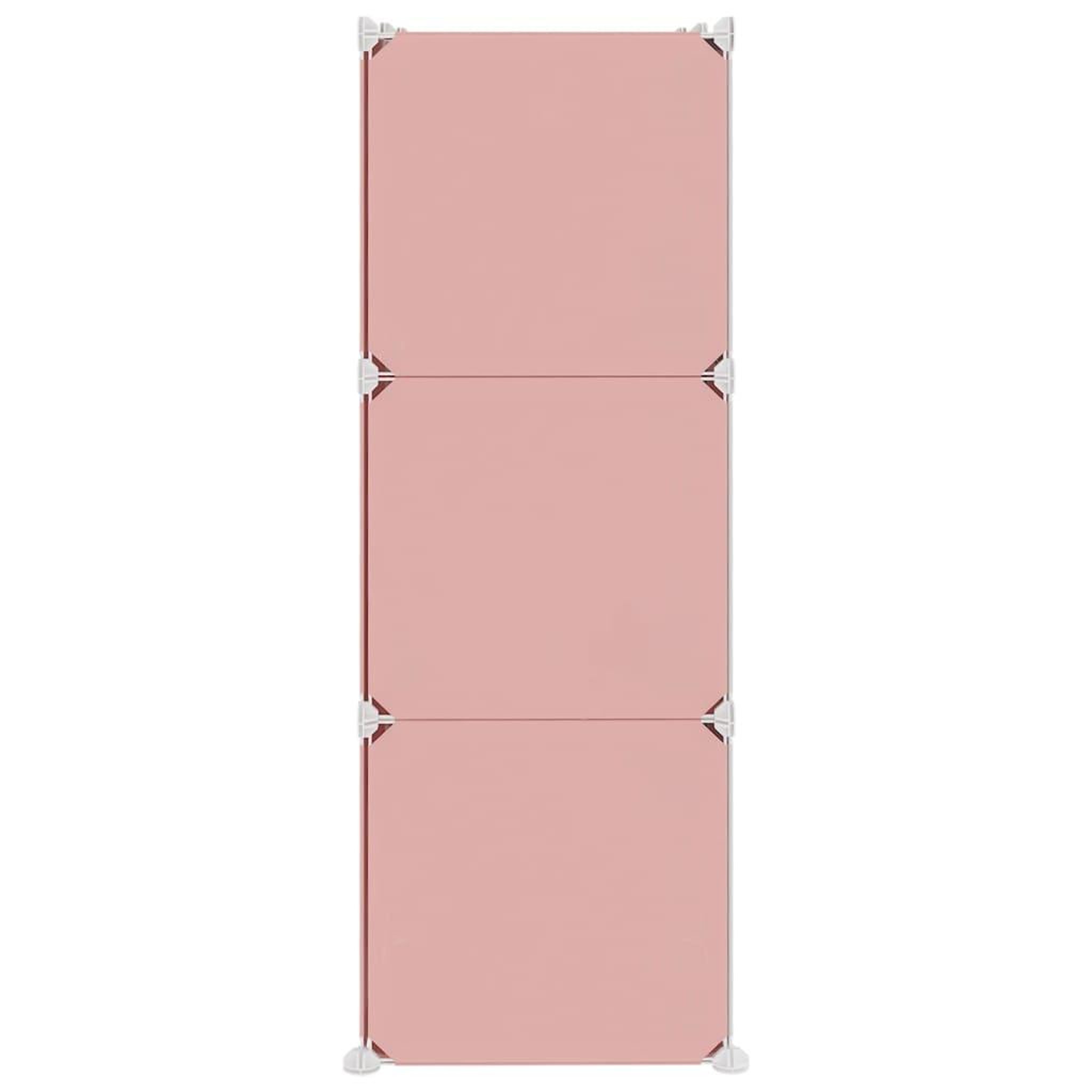 Voir la diapositive 4 : VIDAXL Armoire de rangement pour enfants avec 6 cubes Rose PP
