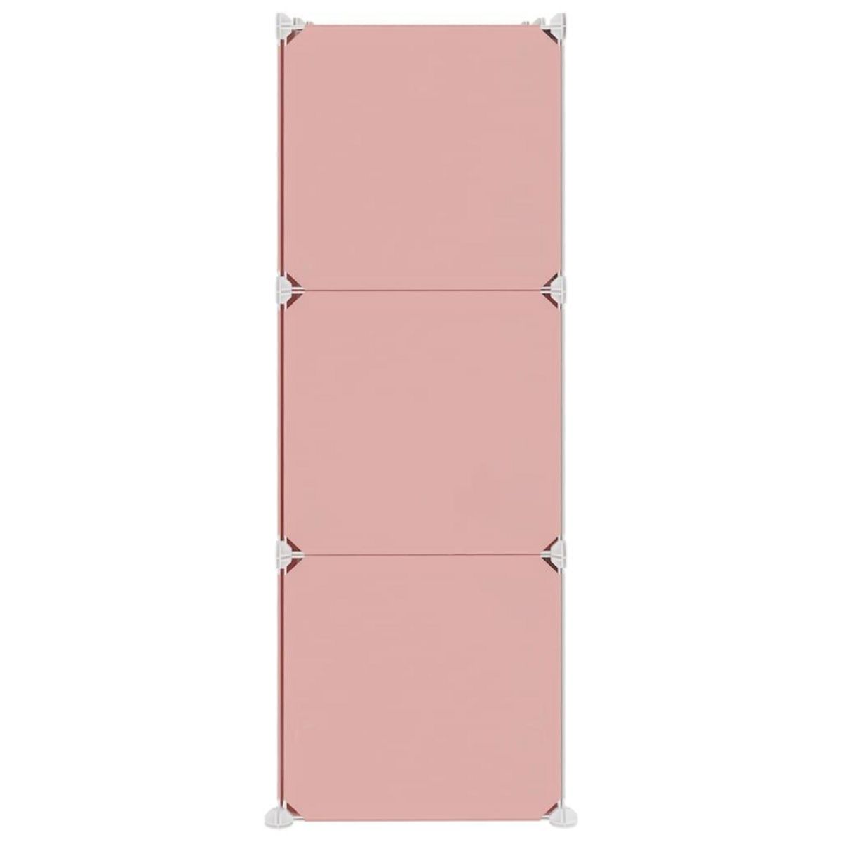 VIDAXL Armoire de rangement pour enfants avec 6 cubes Rose PP