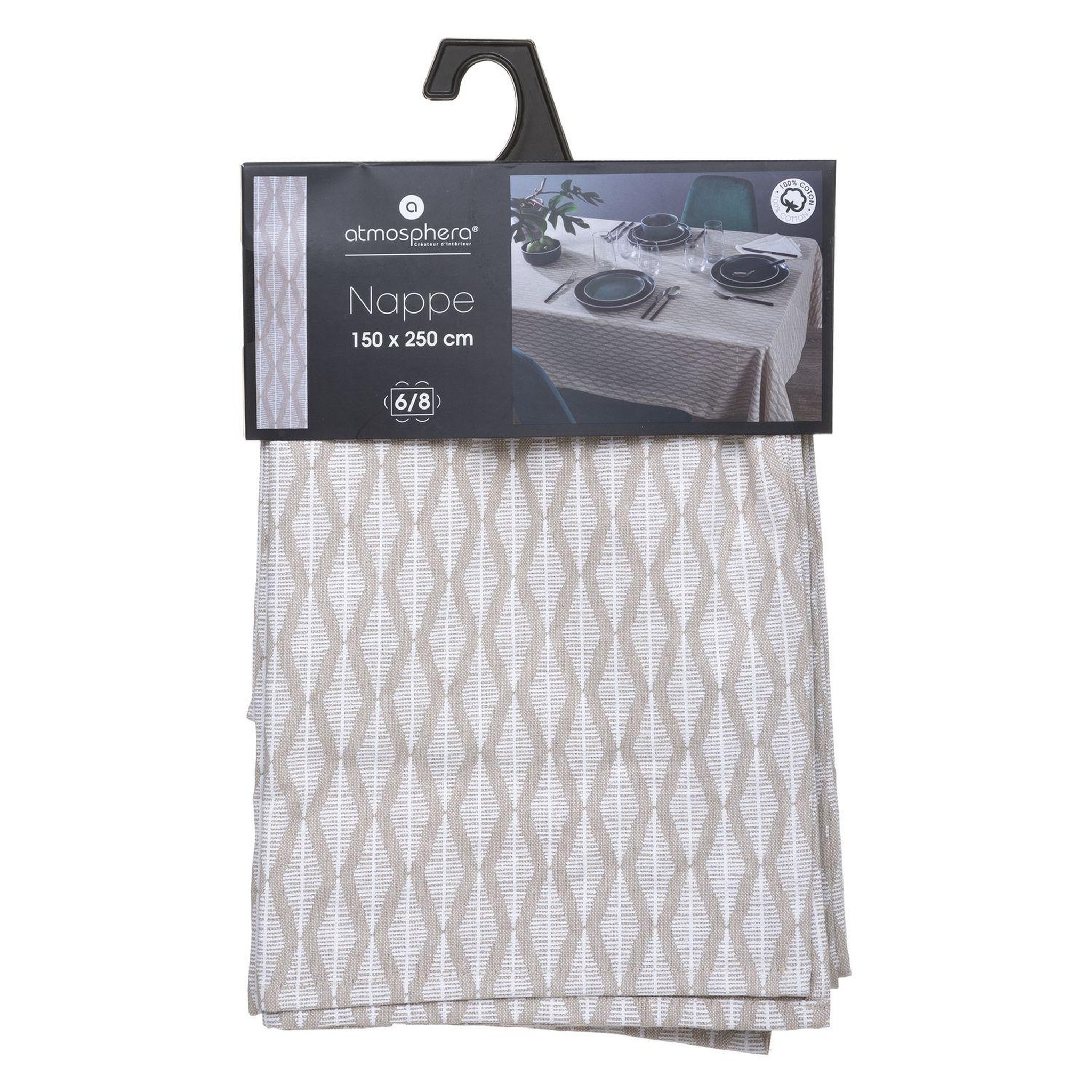 Voir la diapositive 3 : ATMOSPHERA Nappe rectangulaire chambray kadi
