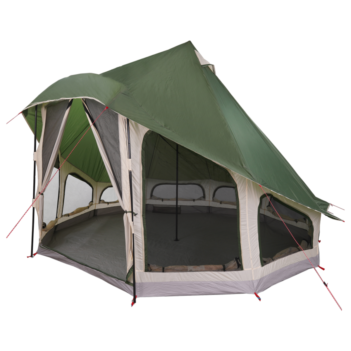 VIDAXL Tente Familiale Tipi Verte 6 Personnes Étanche