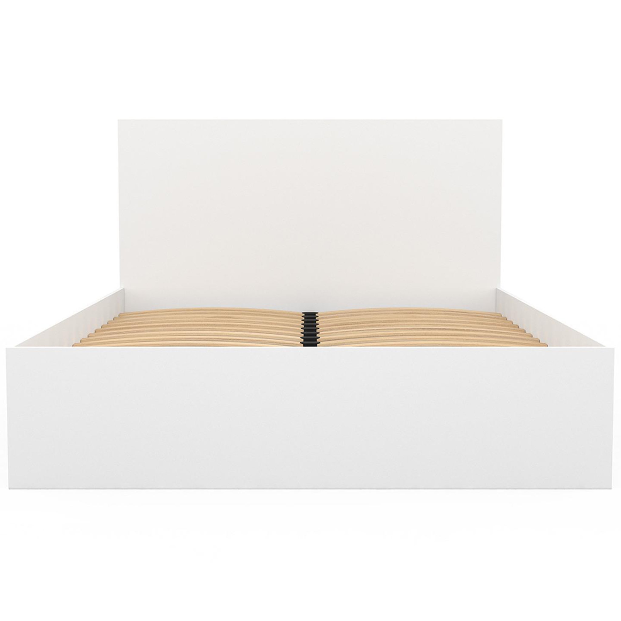Voir la diapositive 3 : ID MARKET Lit double omaha avec tête de lit et sommier 140 x 190 cm blanc