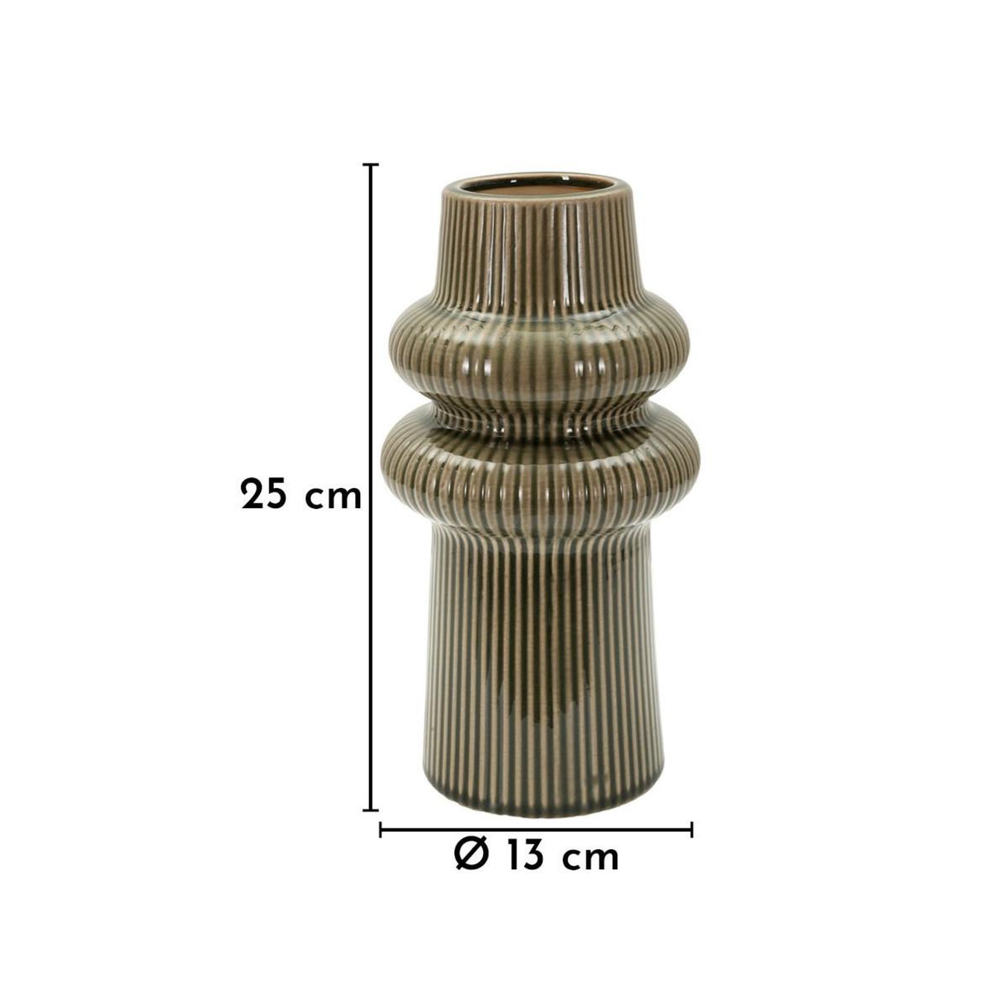 Voir la diapositive 6 : Paris Prix Vase design en céramique  armony  25cm vert