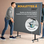 Voir la diapositive 6 : HOMCOM Table de ping pong tennis de table pliable 8 roues - filet, 2 raquettes, 3 balles inclus - noir gris