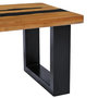 Voir la diapositive 5 : VIDAXL Table basse 100x50x40 cm Bois de teck massif et pierre de lave