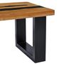 Voir la diapositive 5 : VIDAXL Table basse 100x50x40 cm Bois de teck massif et pierre de lave