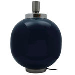 Paris Prix Lampe à Poser Design  Arto  38cm Bleu & Argent