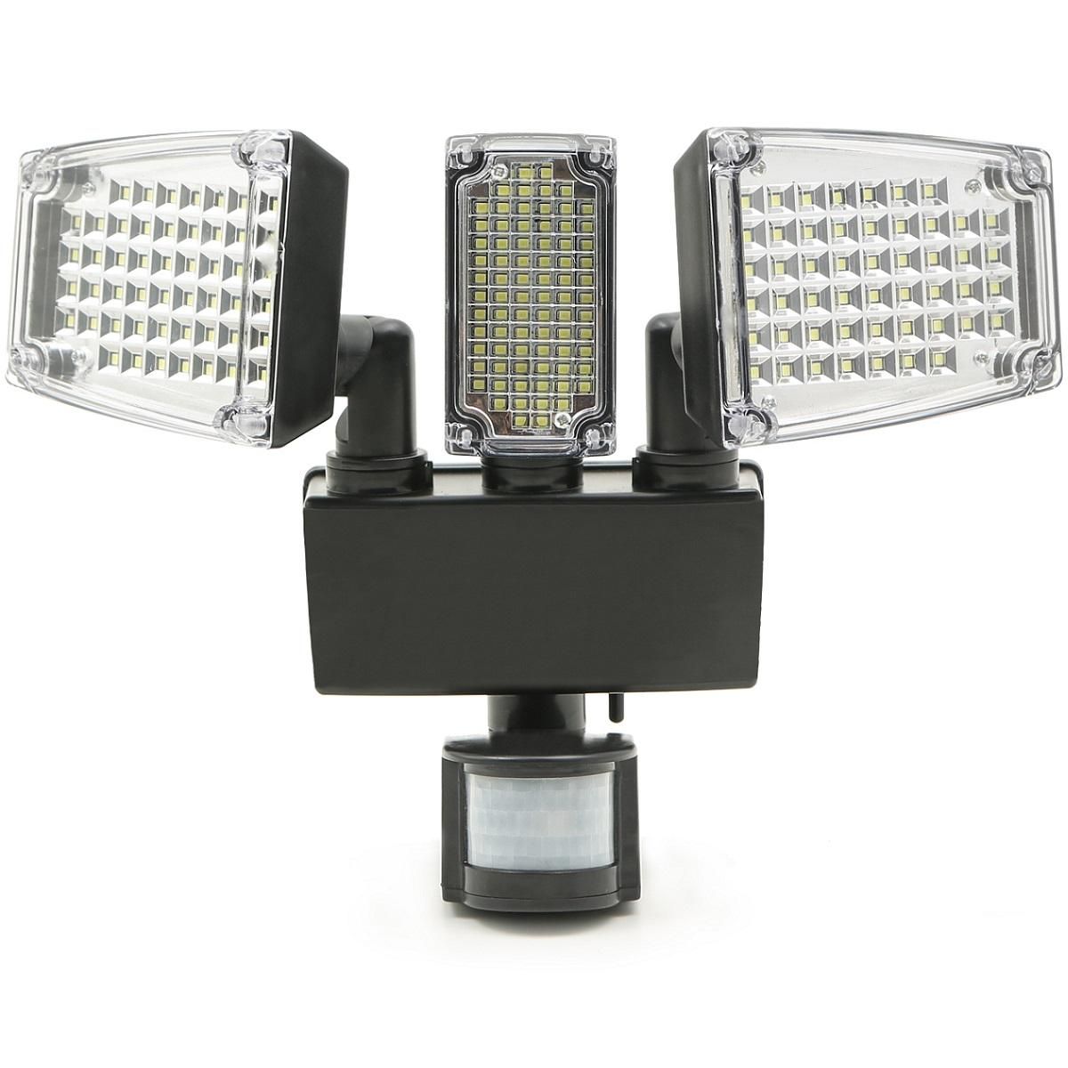 Projecteur solaire 3 têtes LED
