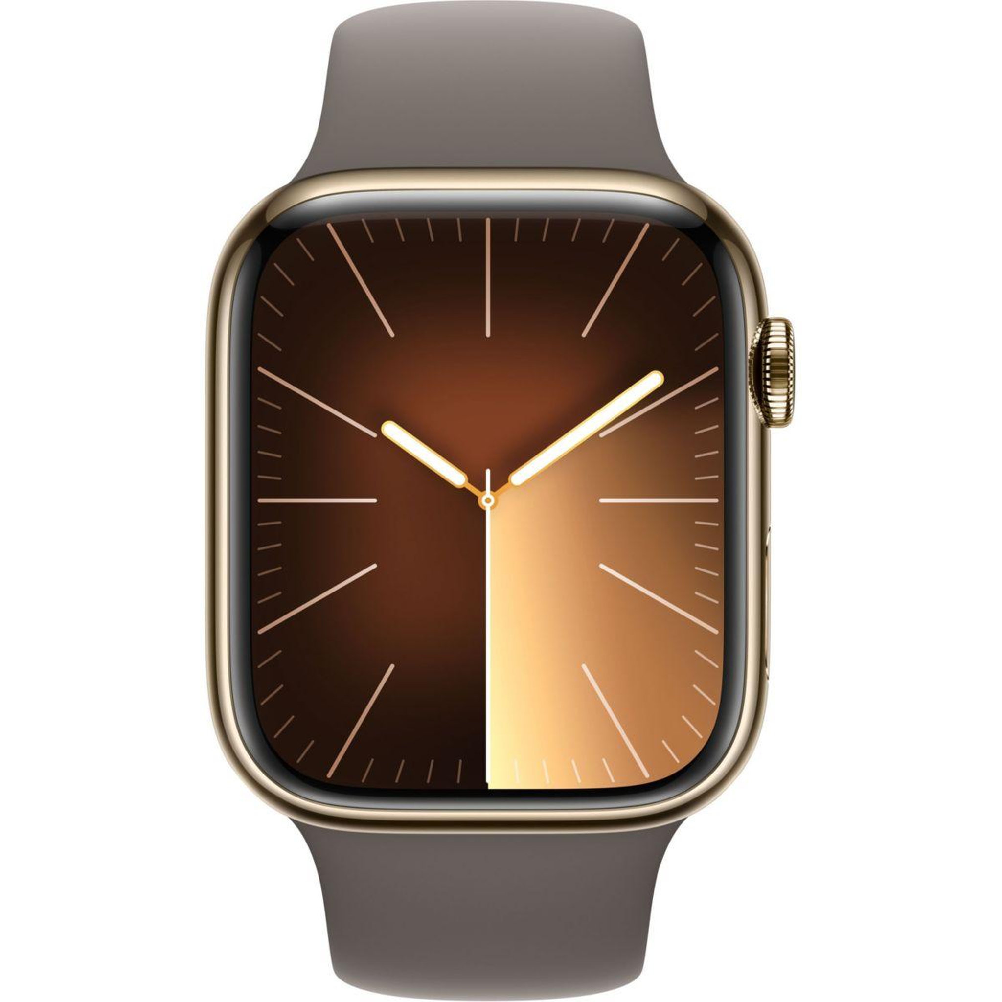 Voir la diapositive 2 : APPLE Montre connectée Serie 9 Cellular 45mm Acier/Or Argile M/L