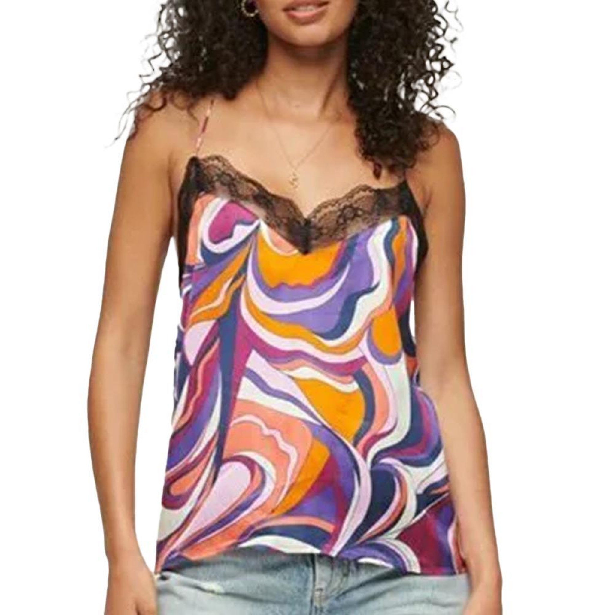 Voir la diapositive 1 : SUPERDRY Top Violet/Orange/Noir Femme Superdry Studios