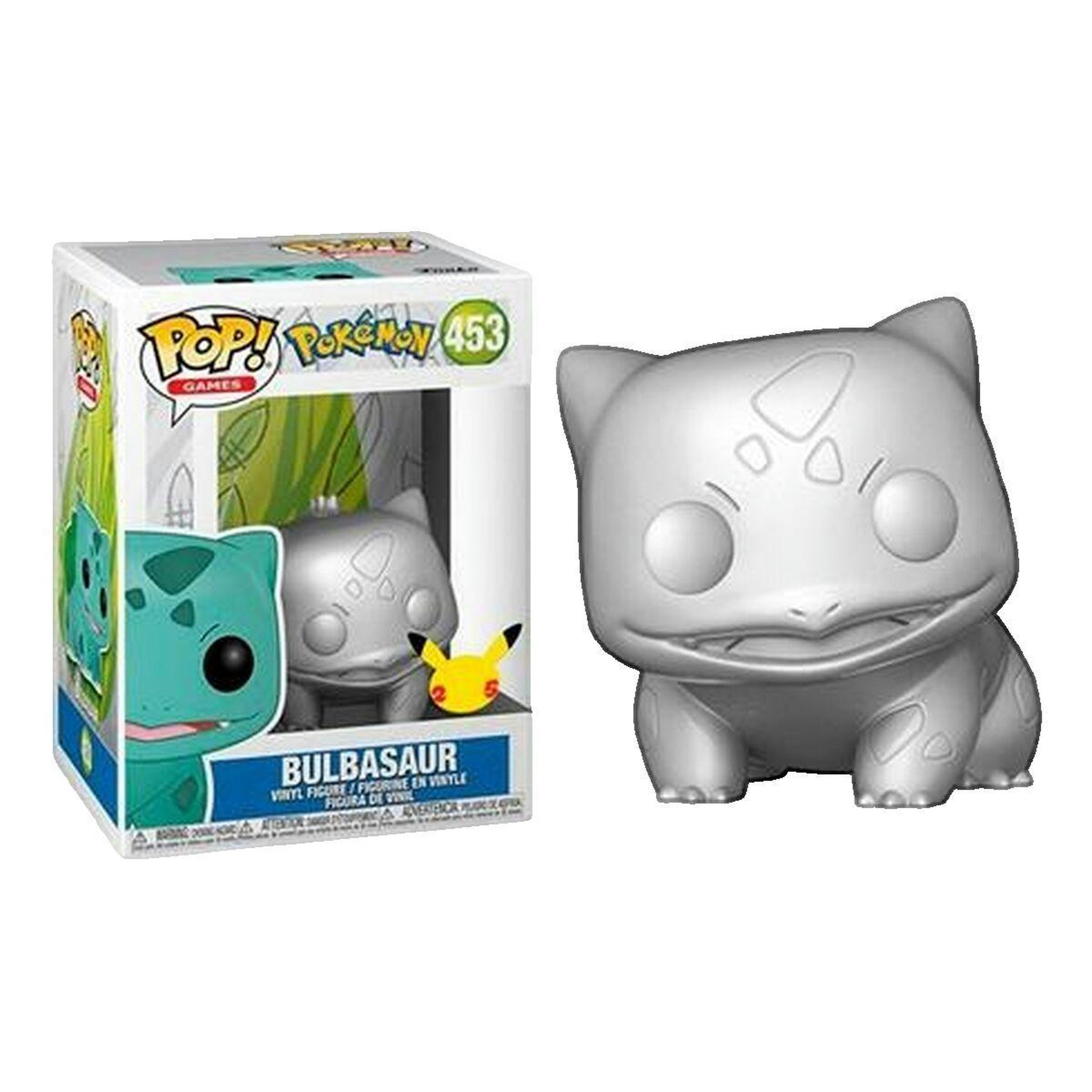 Pokemon Figurine Funko Pop Pokémon Bulbasaur Jumbo Argenté