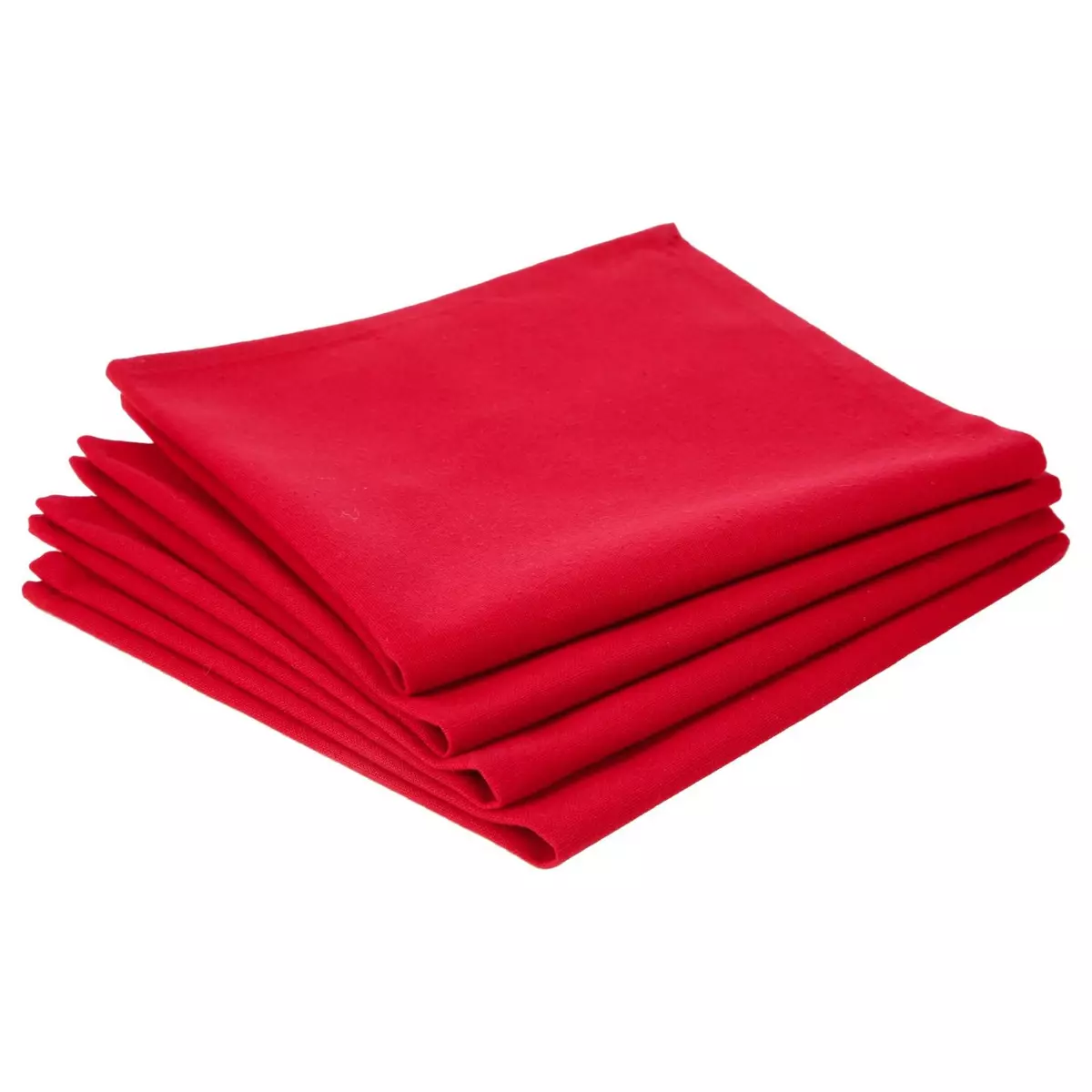 ATMOSPHERA 4 Serviettes de table - Coton - Rouge