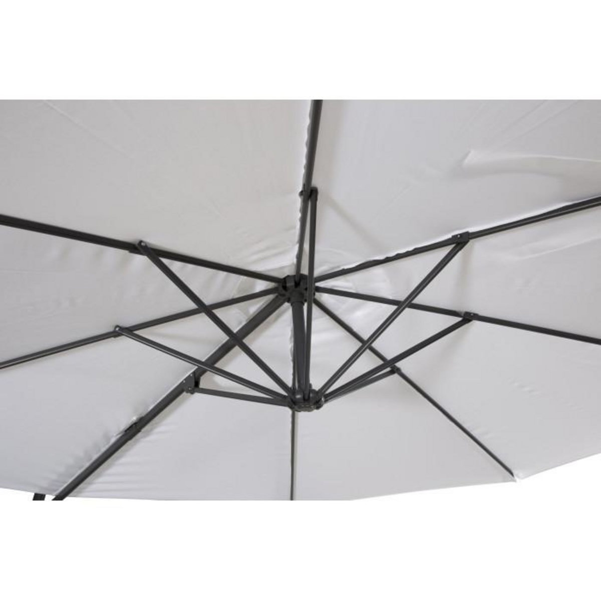 Paris Prix Parasol Déporté Rotatif  Leeds  300cm Blanc