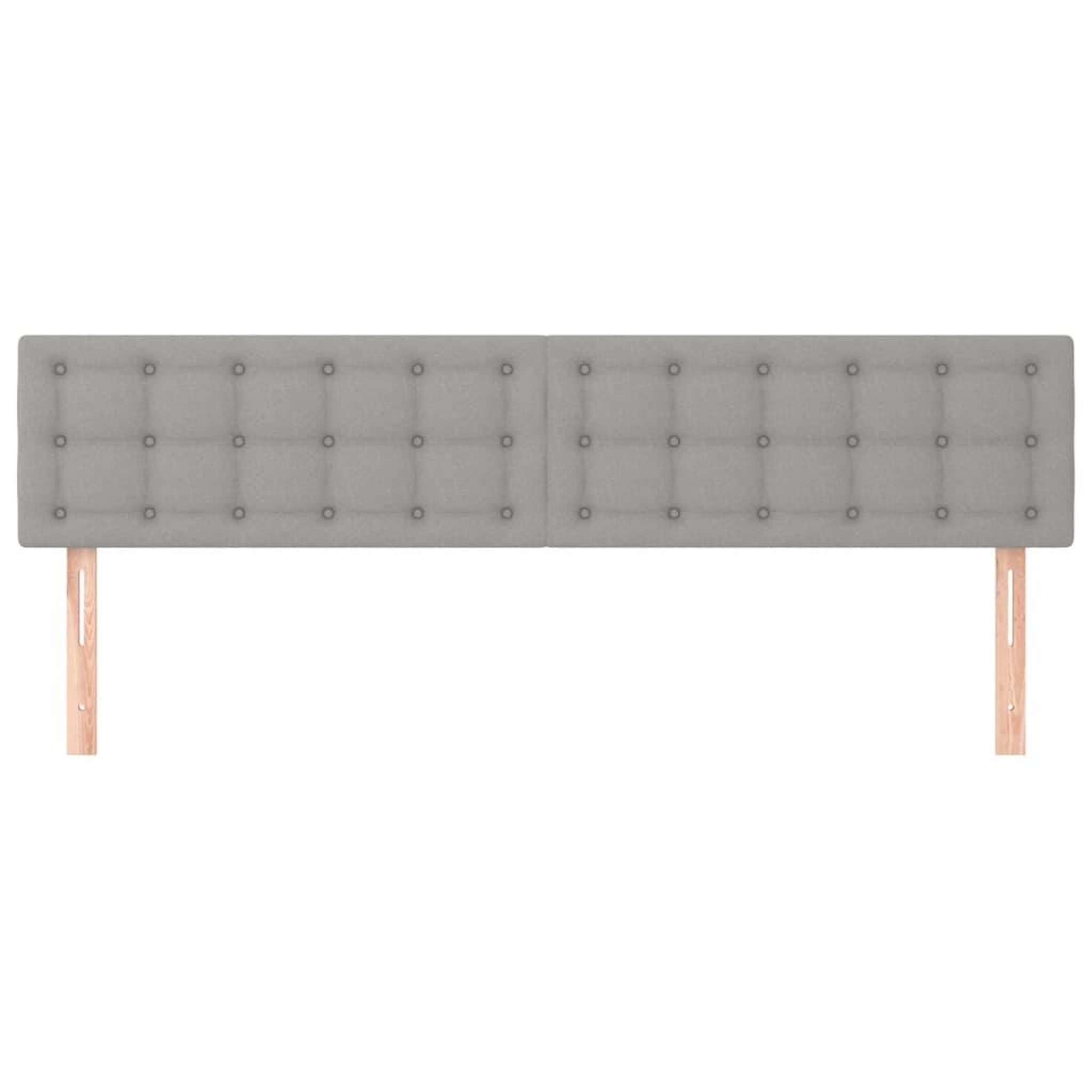 Voir la diapositive 3 : VIDAXL Tetes de lit 2 pcs Gris clair 90x5x78/88 cm Tissu