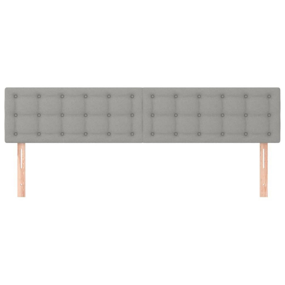 VIDAXL Tetes de lit 2 pcs Gris clair 90x5x78/88 cm Tissu