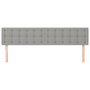Voir la diapositive 3 : VIDAXL Tetes de lit 2 pcs Gris clair 90x5x78/88 cm Tissu