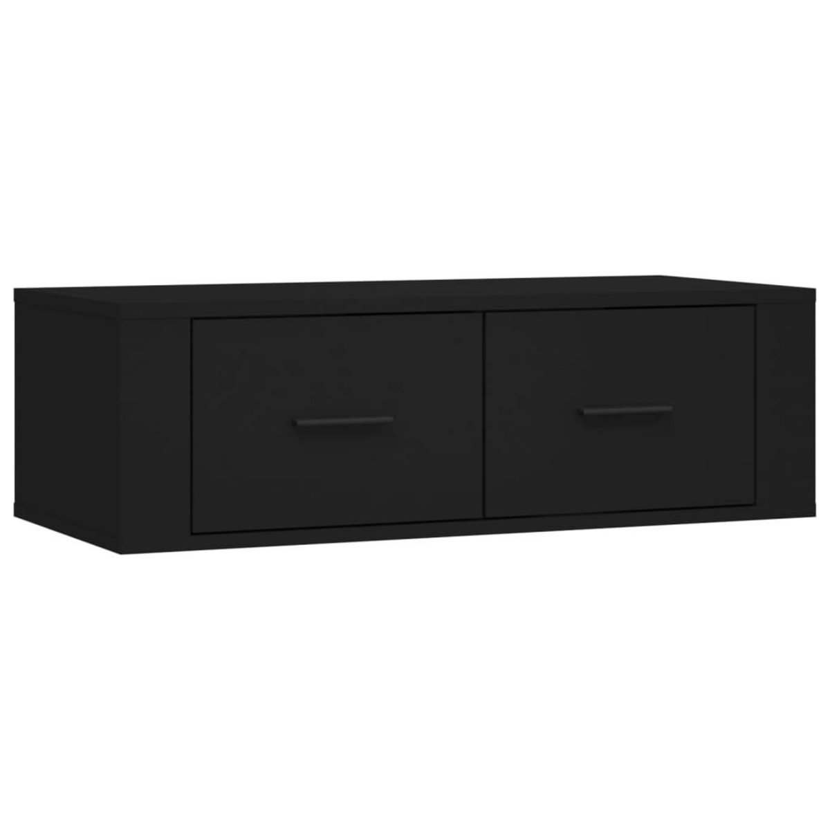 VIDAXL Meuble TV suspendu Noir 80x36x25 cm Bois d'ingenierie