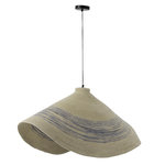 Paris Prix Suspension en Jonc de Mer  Galene  100cm Naturel & Bleu