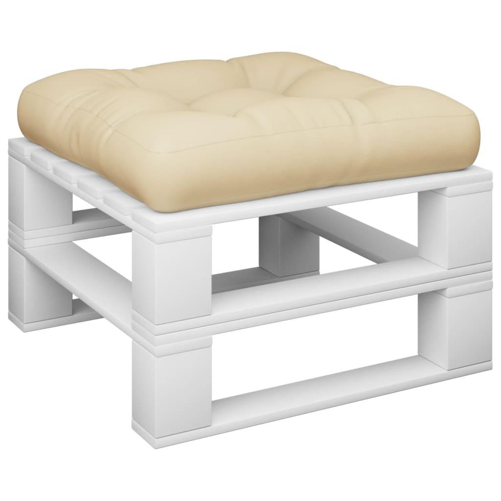 Voir la diapositive 3 : VIDAXL Coussin de palette beige 60x60x12 cm tissu